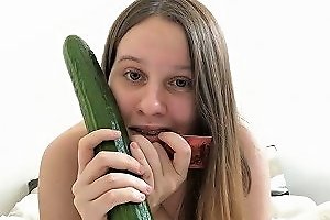 18yo Teen First Time Cucumber Bbw Huge Tit Teeny Girl German